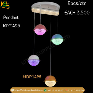 MDP1495 Modern Geometric Pendant Light – Stylish LED Fixture with Adjustable Hanging for Dining Rooms, Kitchens, and Contemporary Spac