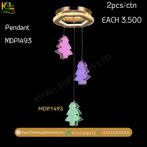 Pendant MDP1493 – Festive Triple Tree-Shaped LED Pendant Light with Multi-Color Glow
