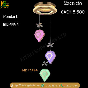 Pendant MDP1494 – Contemporary Triple Globe Pendant Light with Multi-Color Ambient Glow