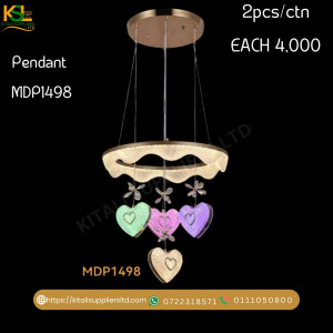 Pendant MDP1498 – Geometric Multi-Color LED Pendant Light with Frosted Glass Shades