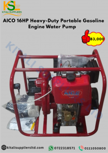AICO 3 Inch 16HP Heavy-Duty Portable Gasoline Engine Water Pump