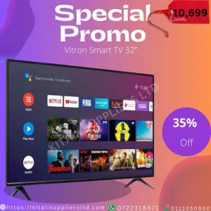 Vitron 32-Inch Smart Android TV – Frameless