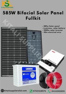 585W Bifacial Solar Panel Full Kit – Complete Hybrid Power Package