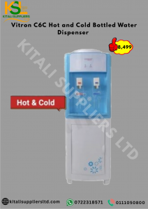 Vitron C6C Hot and Cold Bottled Water Dispenser with Bottom Storage Cabinet – Electric Water Cooler and Heater for Home, Office, and Commercial Use
