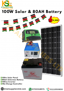 100W Solar & 80AH Battery fullkit