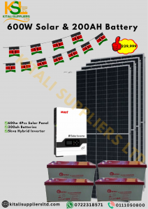 600W Solar 5kv Hybrid Inverter & 200AH Battery