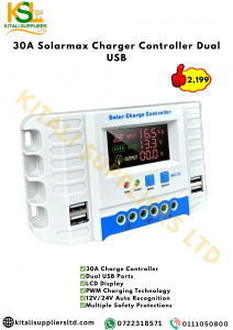 30A Solarmax Charger Controller Dual USB
