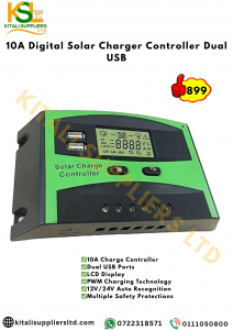 10A Digital Solar Charger Controller Dual USB