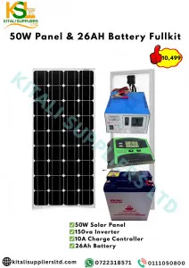 50W Solar Panel with 33Ah Battery | Off-Grid Power Kit