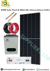 Solar  kitali 550w solar fullkit with 100ah  48v lithium battery