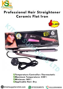 Professional Hair Straightener – Ceramic Flat Iron for Smooth, Sleek Styles