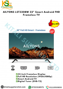 AILYONS LST3208W 32" Smart Android FHD Frameless TV - HDMI (1YR WRTY)
