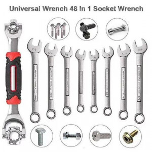 48 In 1 Professional Multi Socket Wrench 360Â° rotating head Multi-angle Wrench with 6 Corners Tool