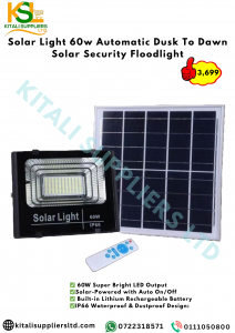 Solar Light 60w Automatic Dusk To Dawn Solar Security Floodlight Day Off Night On