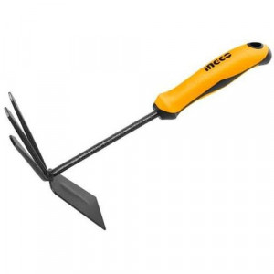 Ingco Gardening Hand Rake 2-in-1 Hand Garden Fork & Hoe