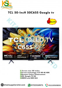 TCL 50-Inch 50C655 Google TV – QLED 4K UHD Smart TV with Dolby Vision, HDR10+, 120Hz Game Accelerator, MEMC, Onkyo Sound & Voice Control