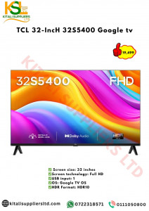 TCL 32-Inch 3255400 Google TV – HD Ready Smart TV with Voice Assistant, Chromecast, Dolby Audio