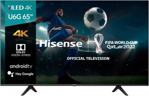 Hisense 65U6G 65'' 4K ULED Smart TV U6 Series 2022