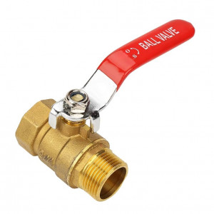 Metal Connector Ball Valve Threaded Brass Valve Switch Lever