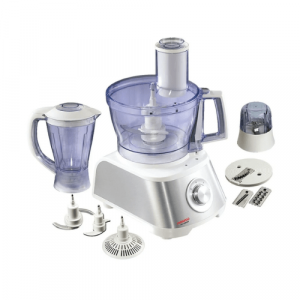 TORNADO Food Processor 1000 Watt, 2 Liter Bowl, 1.5 Litre Blender, White FP-1000SG