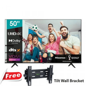 Hisense 50" Inch FRAMELESS SMART TV,BLUETOOTH,4K,NETFLIX+TILT BRACKET