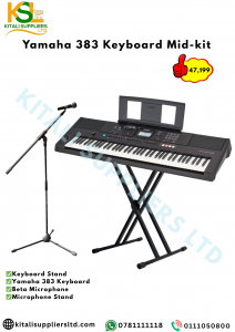 Yamaha 383 Keyboard Mid-Kit – Premium Musician’s Set with Stand, Beta Microphone & Mic Stand