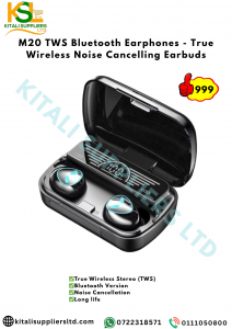 M20 TWS Bluetooth Earphones (True Wireless Stereo Earbuds with Noise Cancellation & Charging Case)