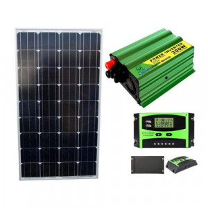 Solarmax 150W Solar Panel monocrystalline (all weather) Fullkit With 24inch TV