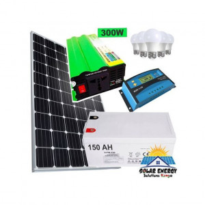 250w panel , 150ah battery, 300w inverter, 20a controller.