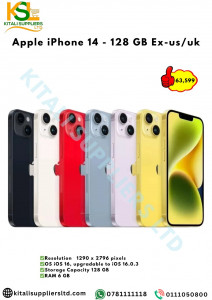 Apple iPhone 14 – 128GB (Ex-UK/US) | Factory Unlocked, 5G, A15 Bionic, 6.1" Super Retina XDR Display