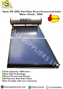 Hanti JFP 200L Flat Plate Direct Pressurized Solar Water Heater, 200L