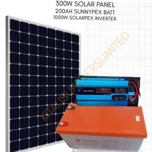 300W Sunnypex Solar Panel + 200Ah Battery + 1000W Solarpex Inverter Combo