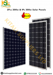 2Pcs 200W & 1Pc 300W Solar Panel Kit – 700W Total Capacity for Smart Off-Grid Energy