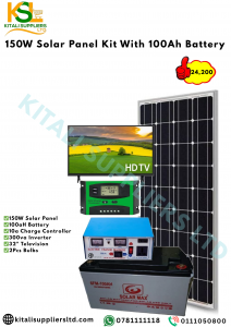 150W Solar Panel Kit with 100Ah Battery – Complete Off-Grid Power Solution for Homes, Cabins, and Backup Systems