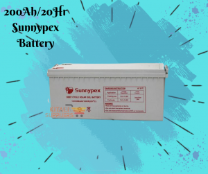 Sunnypex Solar Battery 200ah/20hr Gel Deep Cycle Battery