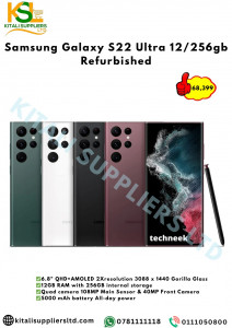Samsung Galaxy S22 Ultra 12GB RAM / 256GB Storage (Refurbished) – Flagship Power, Built-in S Pen & Pro-Grade Quad Camera