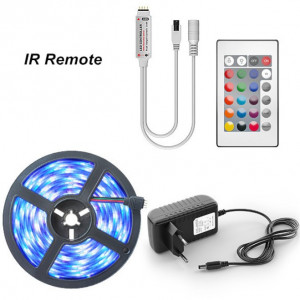 5M/10M LED Light Strip Light USB LED RGB Lights Flexible LED Lamp Tape Ribbon Tape Diode DC With IR Remote Controller