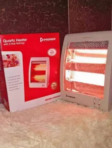 Premier Quartz Portable Electric Room Heater/Warmer – Compact & Efficient Heating