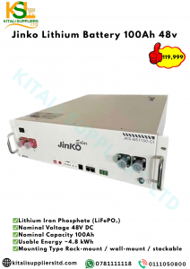 Jinko Lithium Battery 100Ah 48V – High-Performance LiFePO₄ Battery for Solar & Backup Power