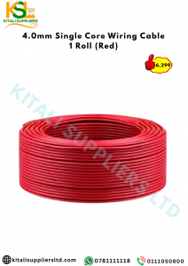 4.0mm Single Core Wiring Cable – 100M Roll (Red) | High-Conductivity Copper Wire for Electrical & Solar Installations
