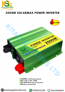 Solarmax 2000W Pure Sine Wave Inverter – 12V DC to 220V AC | Heavy-Duty Inverter for Home, Office & Off-Grid Solar Systems