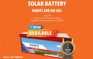 Hanti 200Ah Gel Battery – Deep Cycle, Maintenance-Free Energy Storage for Solar & Inverter Systems