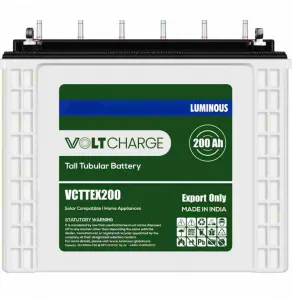 Luminous 200Ah 12V Tall Tubular Battery – Long-Lasting, High-Efficiency Power for Inverter & Backup Systems