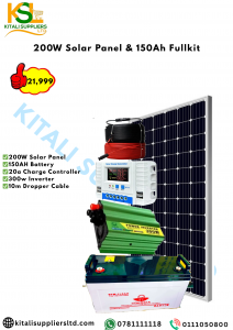 200W Solar Panel & 150Ah Solar Battery Fullkit – Complete Home Solar Power Solution