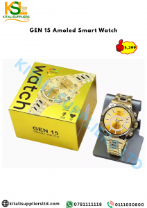 GEN 15 AMOLED SmartWatch by Kitali Wearables – Ultra HD Always-On Display, Health Monitoring, Bluetooth Calling & Waterproof Fitness Tracker for Android & iOS