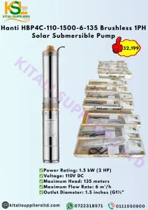 Hanti HBP4C-110-1500-6-135 Brushless 1PH Solar Submersible Pump