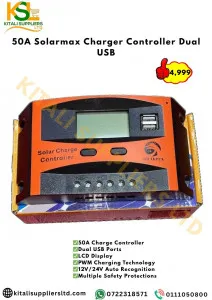 50A Solarmax Charger Controller Dual USB