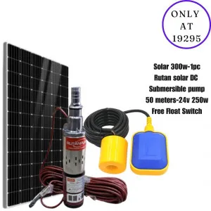 Solar 300w-1pc Rutan solar DC Submersible pump 50 meters-24v 250w Free Float Switch