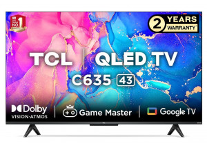 TCL 43" VisionEdge Series – Smart Android TV with Bluetooth (Model: 43S65A)