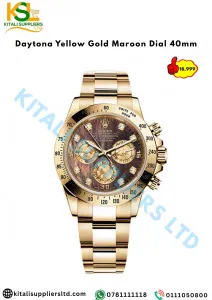 Daytona Yellow Gold Maroon Dial 40mm